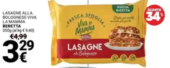 Supermercati Gulliver Lasagne alla Bolognese Viva la Mamma Beretta offerta