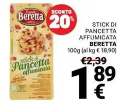 Supermercati Gulliver Stick di Pancetta affumicata Beretta offerta