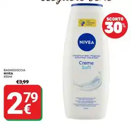 Supermercati Gulliver Bagnodoccia Nivea Creme Soft offerta