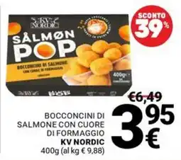 Supermercati Gulliver Bocconcini di salmone con cuore di formaggio KV Nordic offerta