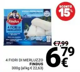 Supermercati Gulliver 4 Fiori di Merluzzo Findus offerta
