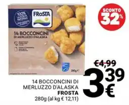 Supermercati Gulliver 14 Bocconcini di Merluzzo d'Alaska Frosta offerta