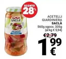 Supermercati Gulliver Acetelli giardiniera Sacla offerta