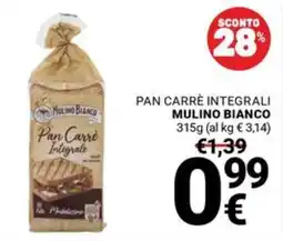 Supermercati Gulliver Pan Carrè Integrali Mulino Bianco offerta