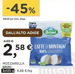 Orvea Mozzarella Brimi offerta