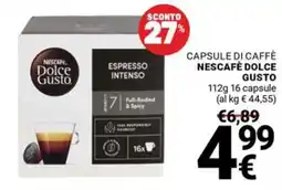 Supermercati Gulliver Capsule di caffè Nescafé Dolce Gusto Espresso Intenso offerta