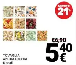 Supermercati Gulliver Tovaglia antimacchia offerta