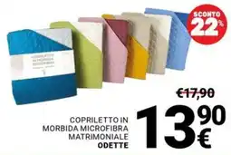 Supermercati Gulliver Copritetto in morbida microfibra matrimoniale Odette offerta