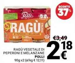 Supermercati Gulliver Ragù vegetale di peperoni e melanzane Polli offerta