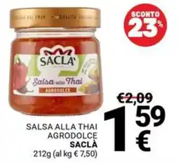 Supermercati Gulliver Salsa alla Thai agrodolce Sacla offerta