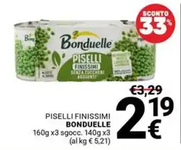 Supermercati Gulliver Piselli finissimi Bonduelle offerta