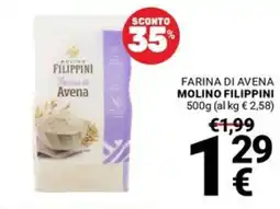 Supermercati Gulliver Farina di avena Molino Filippini offerta