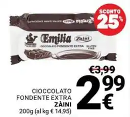 Supermercati Gulliver Cioccolato fondente extra Zàini offerta