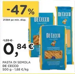 Orvea Pasta di semola De Cecco offerta