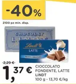 Orvea Cioccolato fondente, latte Lindt offerta