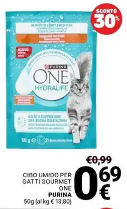 Supermercati Gulliver Cibo umido per gatti gourmet one Purina offerta