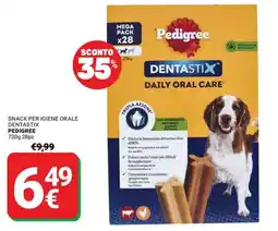 Supermercati Gulliver Snack per igiene orale Dentastix Pedigree offerta