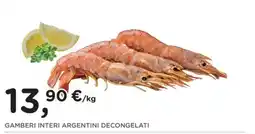 Orvea Gamberi interi argentini decongelati offerta