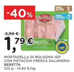 Orvea Mortadella di Bologna IGP con pistacchi Fresca Salumeria Beretta offerta