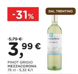 Orvea Pinot Grigio Mezzacorona offerta