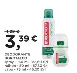 Orvea Deodorante Borotalco offerta