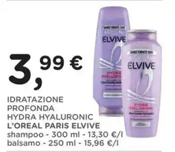 Orvea Idratazione profonda Hydra Hyaluronic L'Oréal Paris Elvive offerta