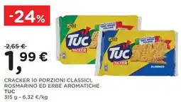 Orvea Cracker 10 porzioni classici, rosmarino ed erbe aromatiche Tuc offerta