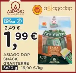 Orvea Asiago Dop Snack Granterre offerta