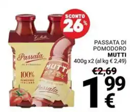 Supermercati Gulliver Passata Mutti offerta