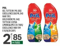 Tutto Risparmio Cash&Carry Pril Excellence Duo Gel offerta