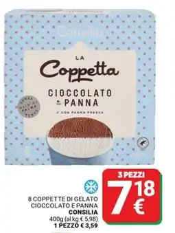 Supermercati Gulliver La Coppetta Cioccolato e Panna Consilia offerta