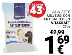 Supermercati Gulliver Salviette Milleusi con Antibatterico Vitakraft offerta