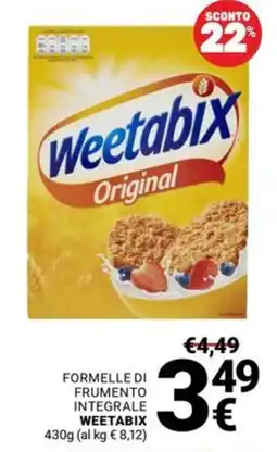 Supermercati Gulliver Formelle di frumento integrale Weetabix offerta