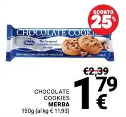 Supermercati Gulliver Chocolate cookies Merba offerta