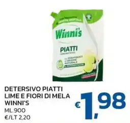 Ok Market Detersivo piatti lime e fiori di mela Winni's offerta