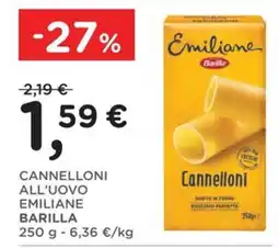 Orvea Cannelloni all'uovo emiliane barilla offerta