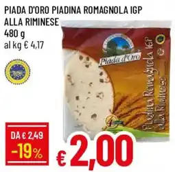 Galassia Piada d'Oro piadina romagnola igp alla riminese offerta