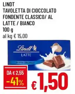 Galassia Lindt Tavoletta di cioccolato latte offerta