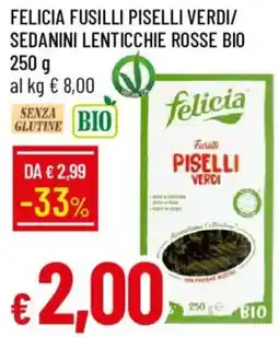 Galassia Felicia Fusilli Piselli Verdi offerta