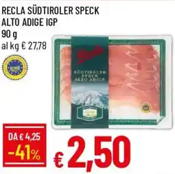Galassia Recla Südtiroler Speck Alto Adige IGP offerta