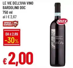 Galassia Le vie dell'uva vino Bardolino DOC offerta