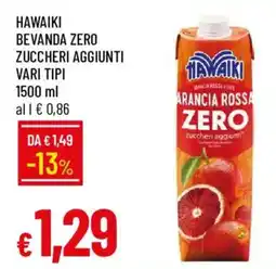 Galassia Hawaiiki bevanda zero arancia rossa offerta