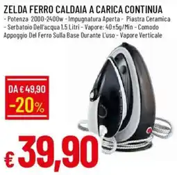 Galassia Zelda ferro caldaia a carica continua offerta
