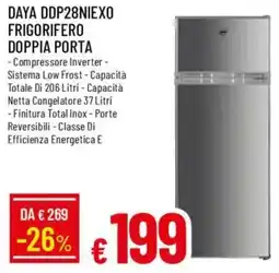 Galassia Daya frigorifero doppia porta offerta