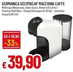 Galassia Germanica macchina caffè offerta