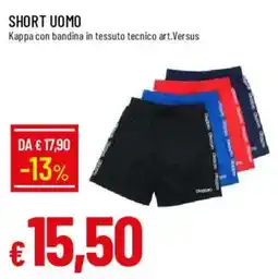 Galassia Short uomo Kappa con bandina in tessuto tecnico art.Versus offerta