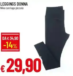 Galassia Leggings donna Nike con logo piccolo offerta