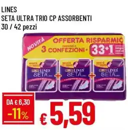 Galassia Lines seta ultra trio cp assorbenti offerta