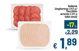 Qui Discount Salame Ungherese Tacchino arrosto offerta