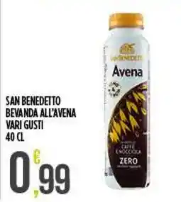 Netto Supermercati San Benedetto bevanda all'avena offerta